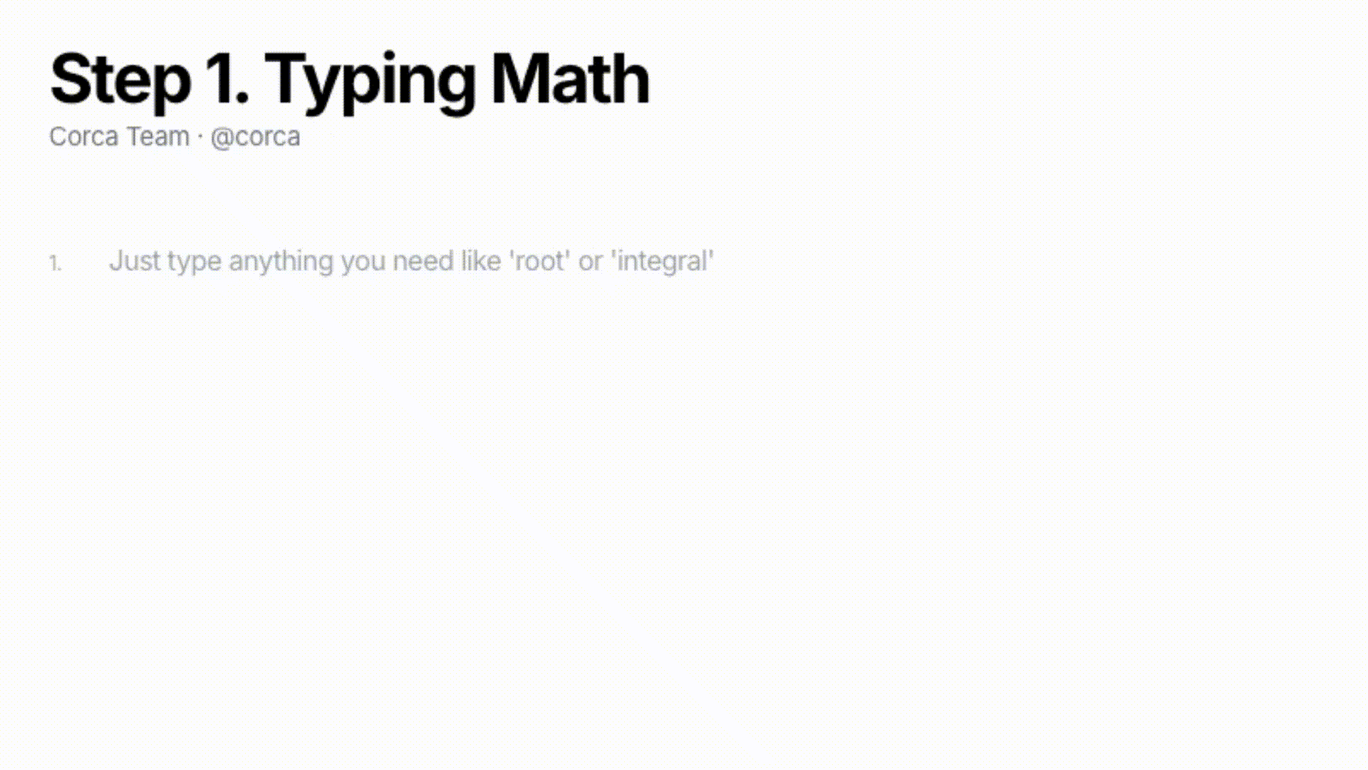 Step 1: Typing Math